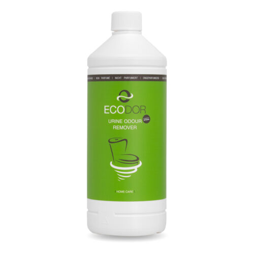 Fles Ecodor UF2000 1 liter navulfles, een krachtige urinegeur verwijderaar voor diverse oppervlakken.